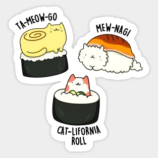 Tameowgo Mewnagi Catlifornia Cute Sushi Pun Sticker